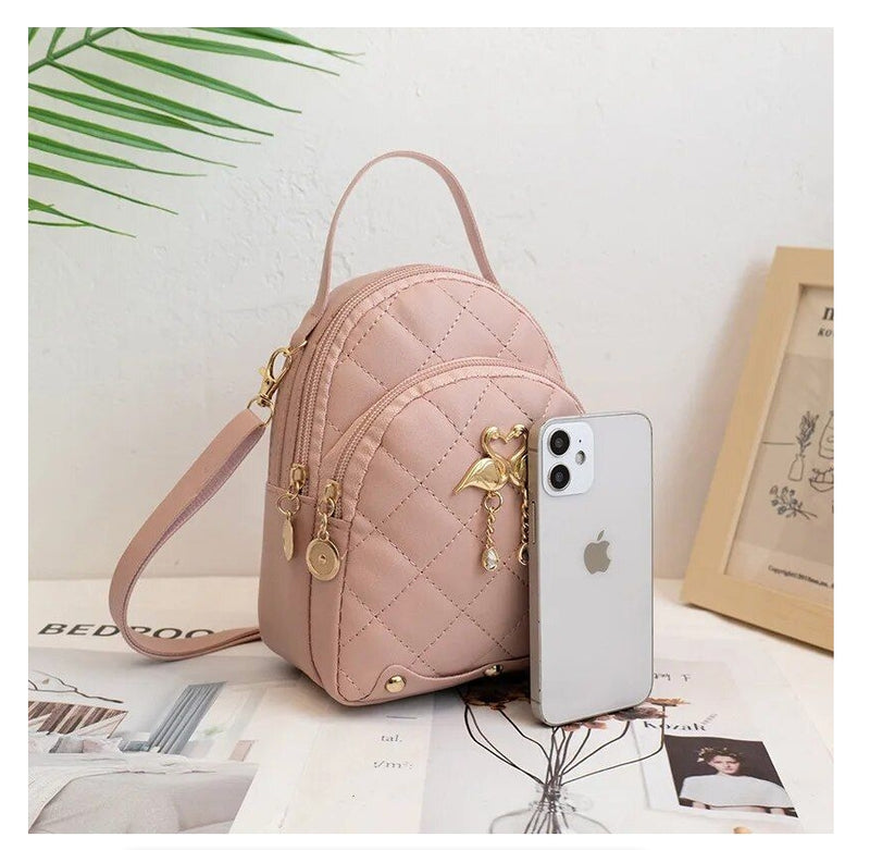Woman Fashion Backpack Mini Ins Female Handbag Leisure Phone Packs - IPSTYLE