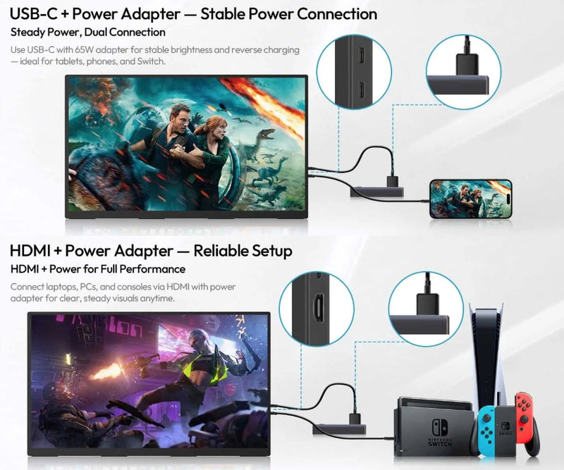 23.8inch Portable Monitor 120Hz RGB 100%