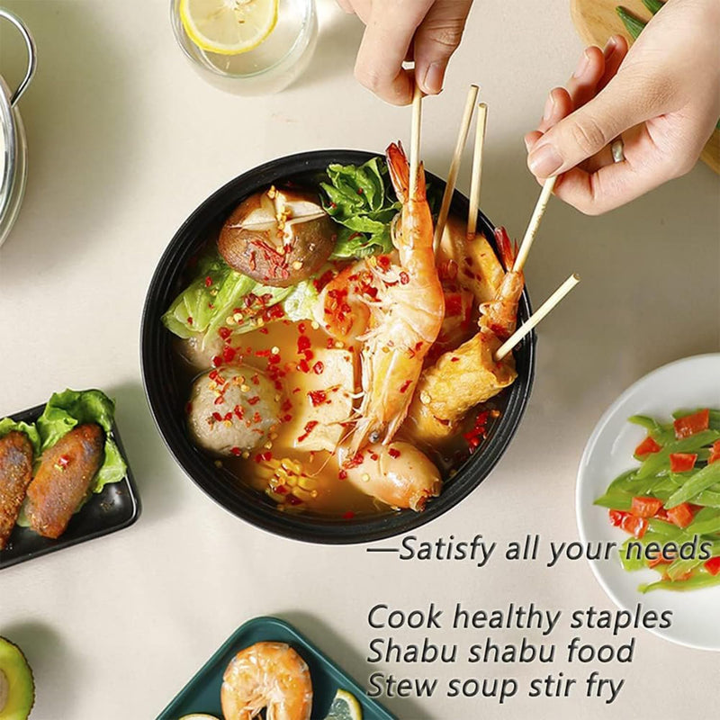 IPSTYLE Electric Cooker Non-Stick Mini Hot Pot Portable Travel Cooker 1.7L