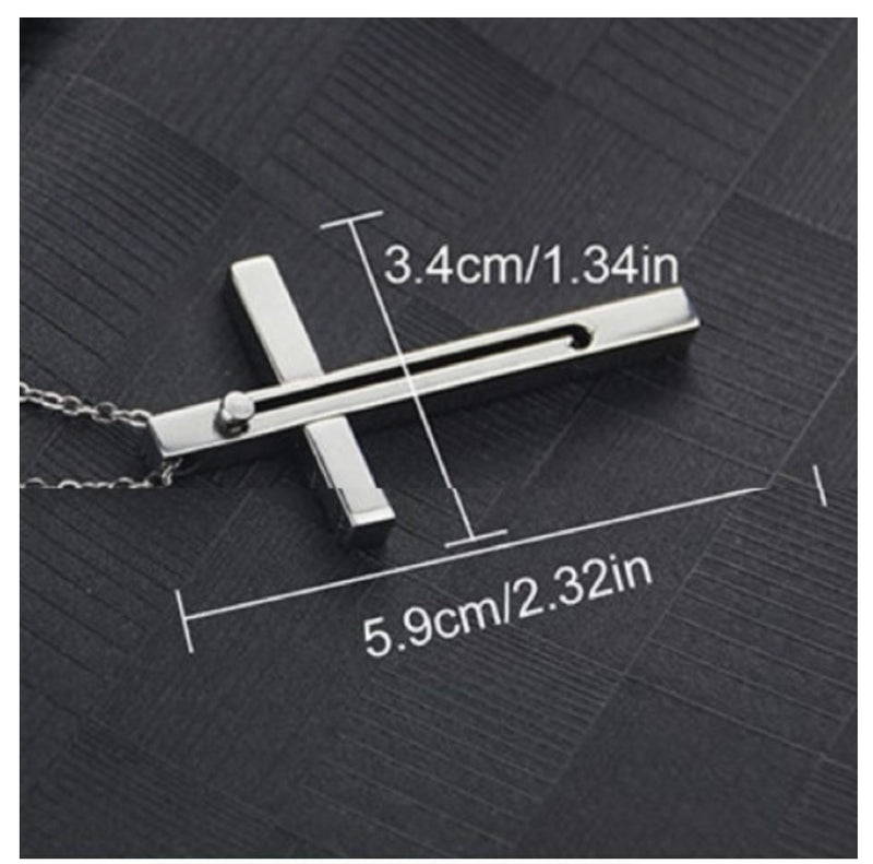 Square Retractable Toothpick Portable Necklace Men's Necklace Gift Birthday
