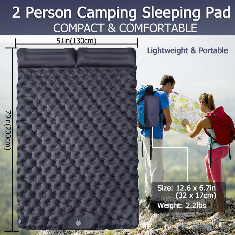 Outdoor Extra Wide Sleeping Pad Mat Ultralight Folding Bed Car Travel Mat