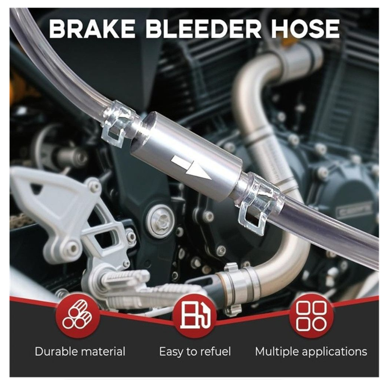 Car Clutch Brake Bleeder Hose Hydraulic Clutch One Way Valve Tube Bleeding Tool