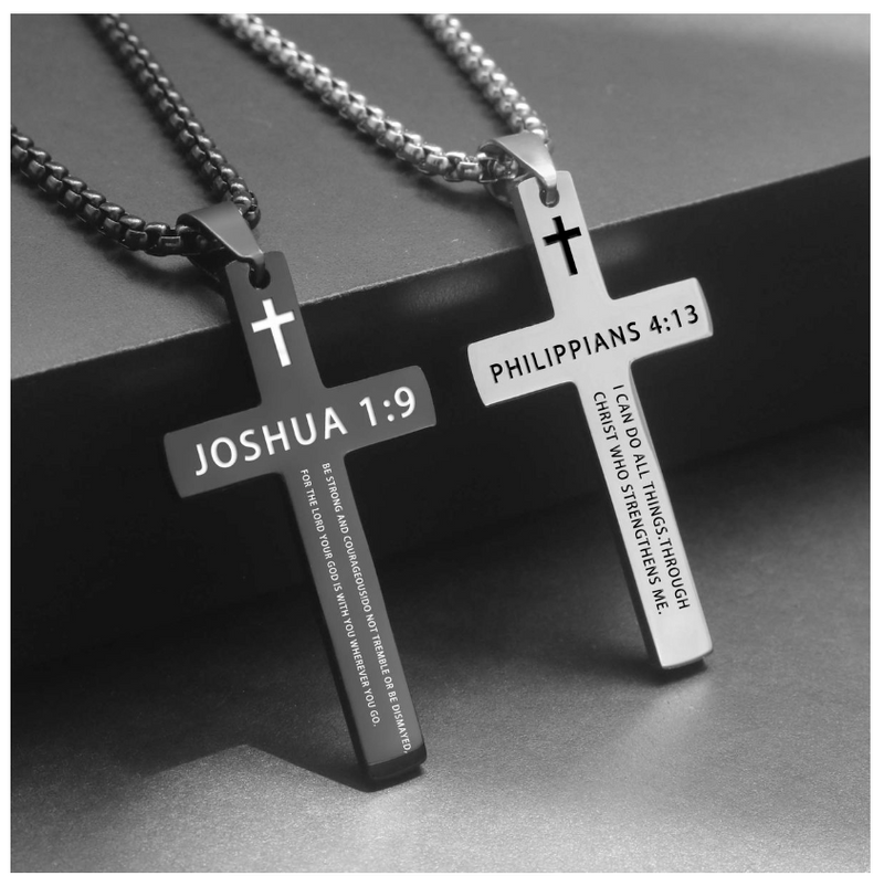 Men Jesus Cross Necklace Men Spiritual Jewelry