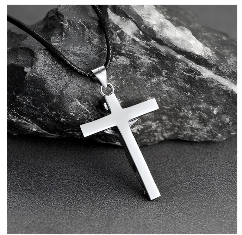 Jesus Cross Pendant Necklaces 2025 Classic Men's Stainless Steel Jewelry