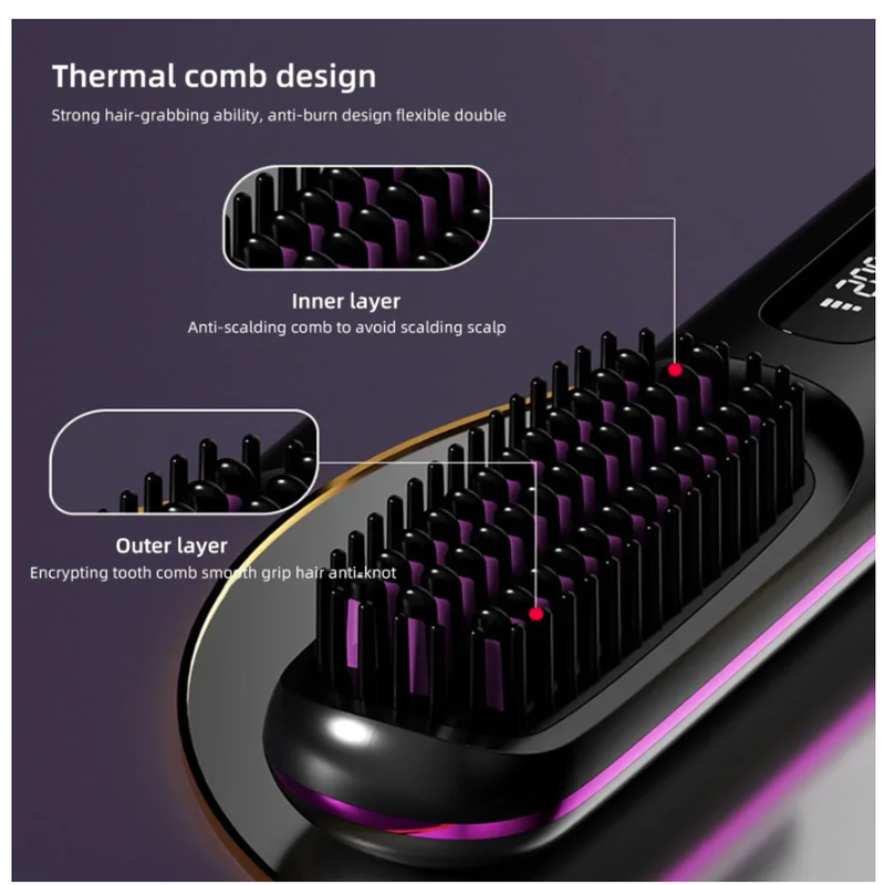 2-in-1 Straightener Curler with Negative Ions - 3 Heat Settings