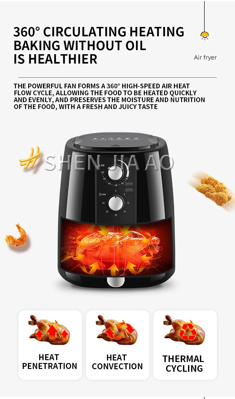 5L Air Fryer Household Large Capacity Electric Fryer