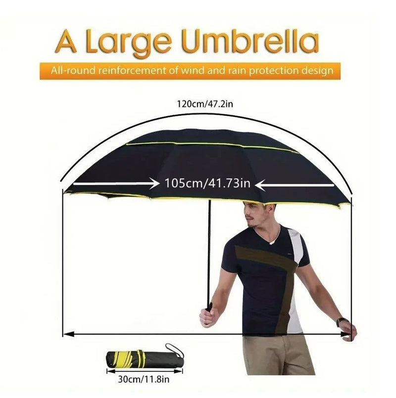 Super Big Top Quality Umbrella Double Strong Rain Woman Windproof Paragua
