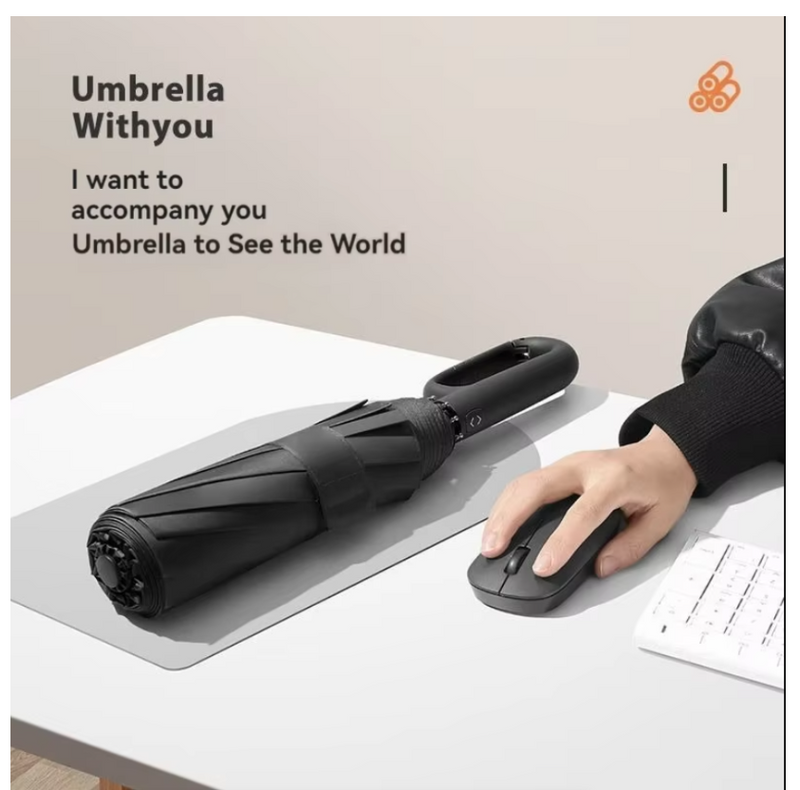 IPSTYLE Automatic Umbrella for Men Women Extra Large Folding Strong Sunshade Double Umbrella