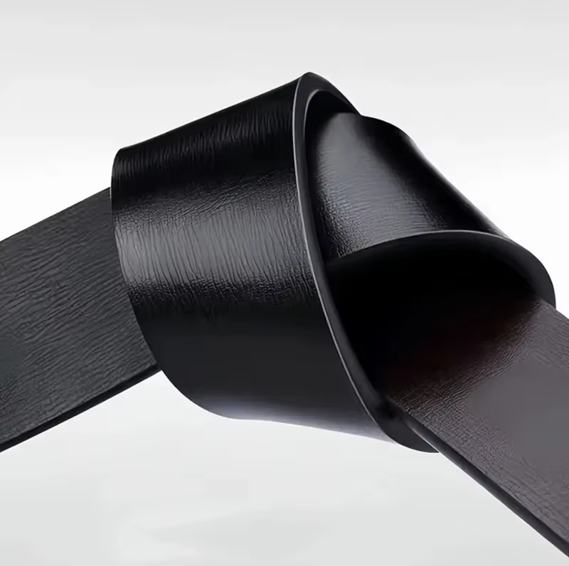 Men's Belts Luxurious PU Belts Men's Fashion Toothless Automatic Simple Buckle Belts