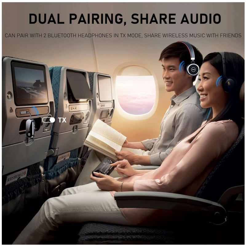 IPSTYLE Wireless Bluetooth Transmitter/Receiver, Airplane Bluetooth 5.4 Adapter