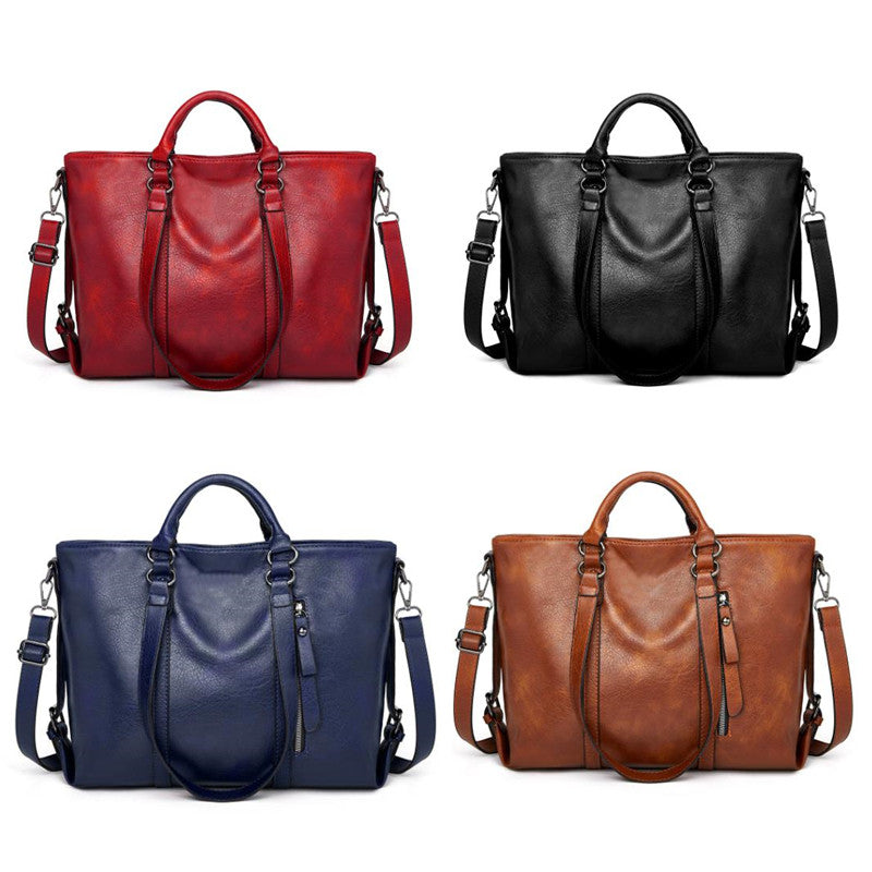 Women's Vintage Soft Leather Crossbody Handbag