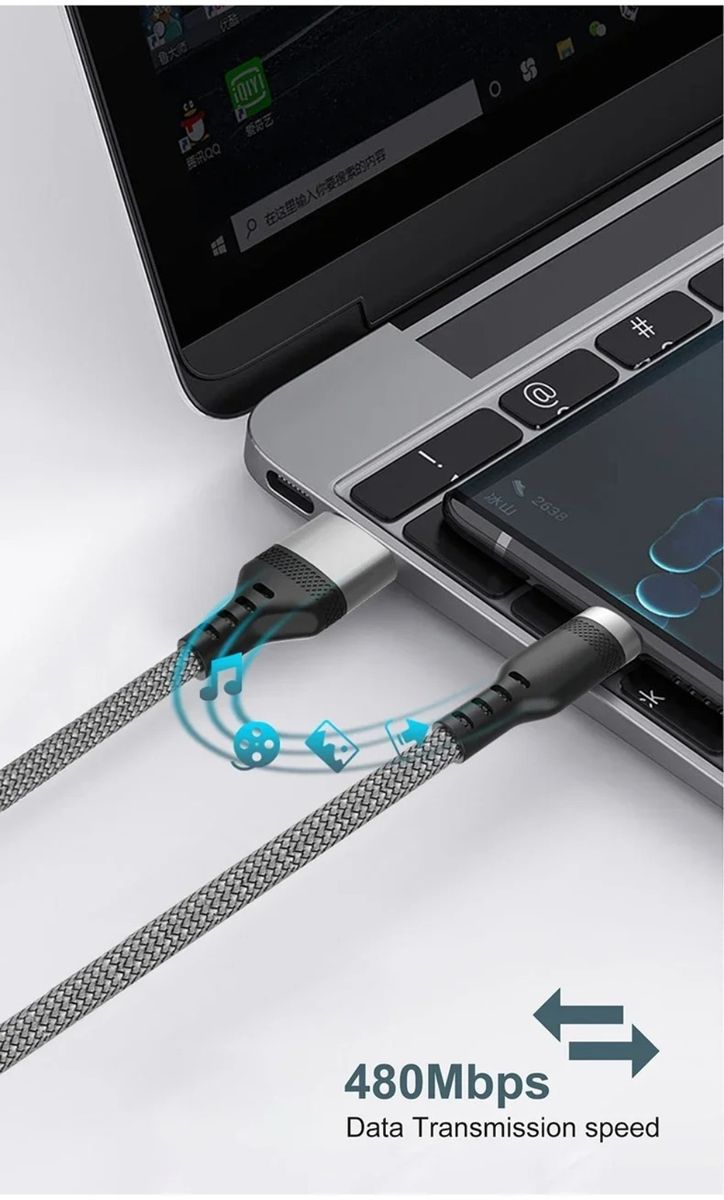 USB TYPE C 5A Super Fast Charge Cable USB C Extension Cable -3M