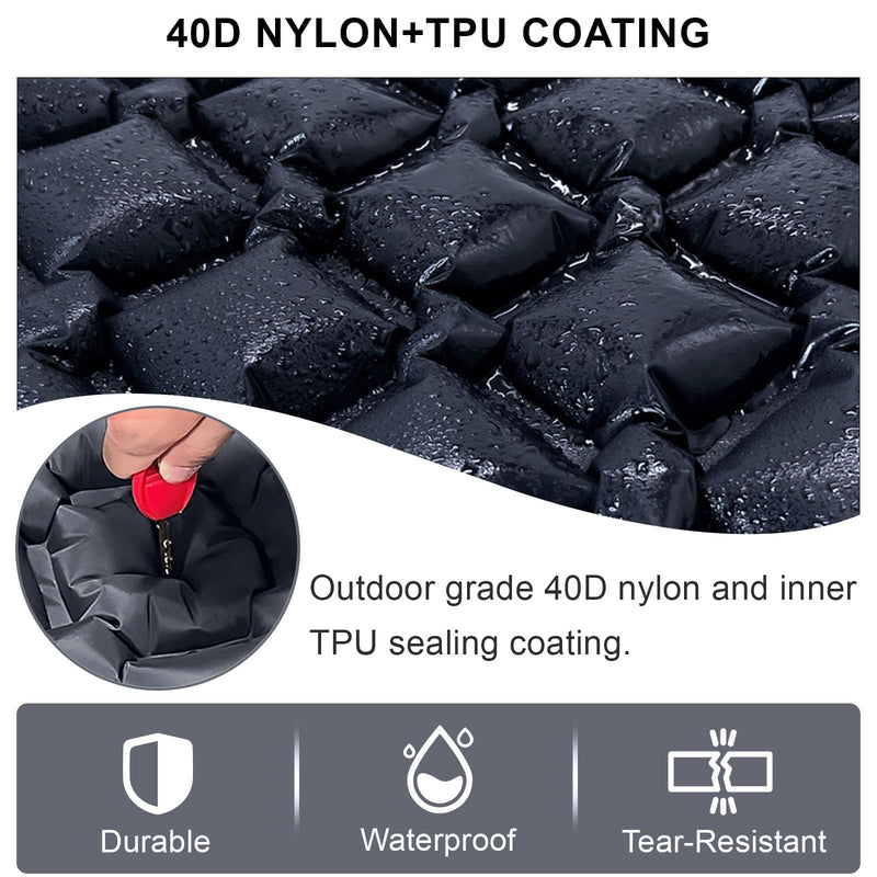 Outdoor Sleeping Mat/Pad Camping Inflatable Mattress with Pillows Travel Mat Folding Bed