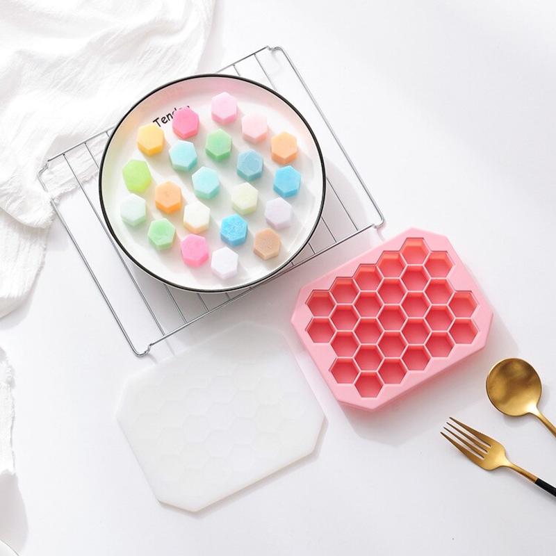 27 Cells Silicone Ice Cube Mold with Honeycomb Structure Silicone Food