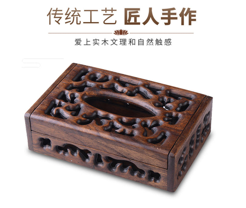 European Retro Style Thai Creative Living Room Wooden Napkin Box