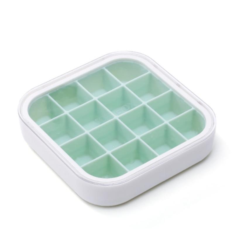 13cm 16 Ice Silicone Ice Cube Trays with Lid