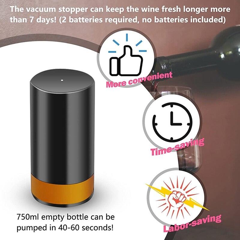 Wine Bottle Opener, Electric Wine Opener with Charging Base, Wine Cork