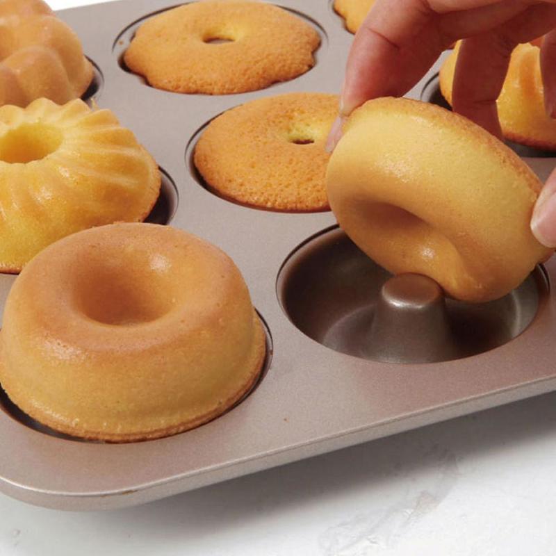 Nonstick 12 Hole Different Patterns of Donuts