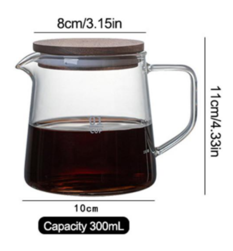 300ml Glass Pot Heat Resistant With Lid Home Coffee Pot Coffee Pot Hot