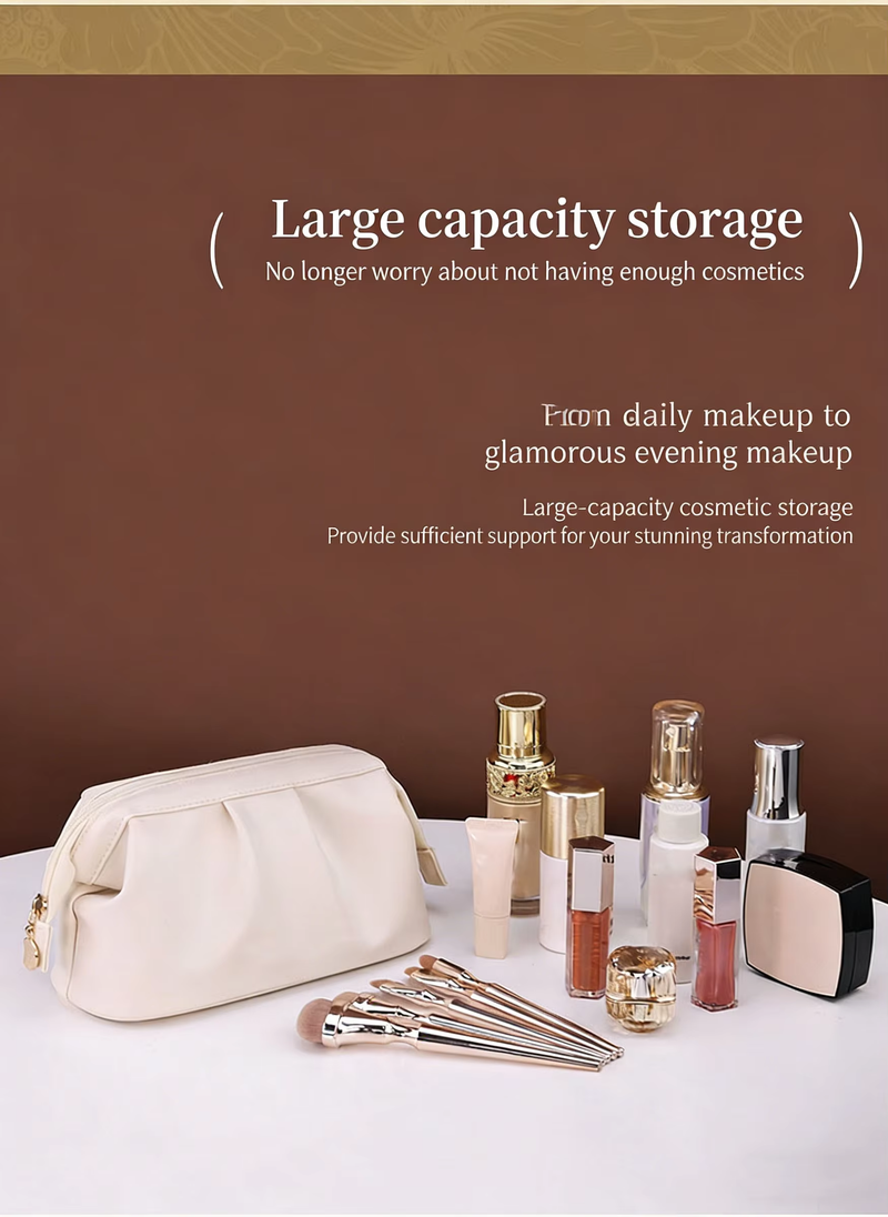 PU Womans Waterproof Multifunctional Storage Pouch Advanced Large Capacity Pouch Elegant Fashionable Hand Pouch