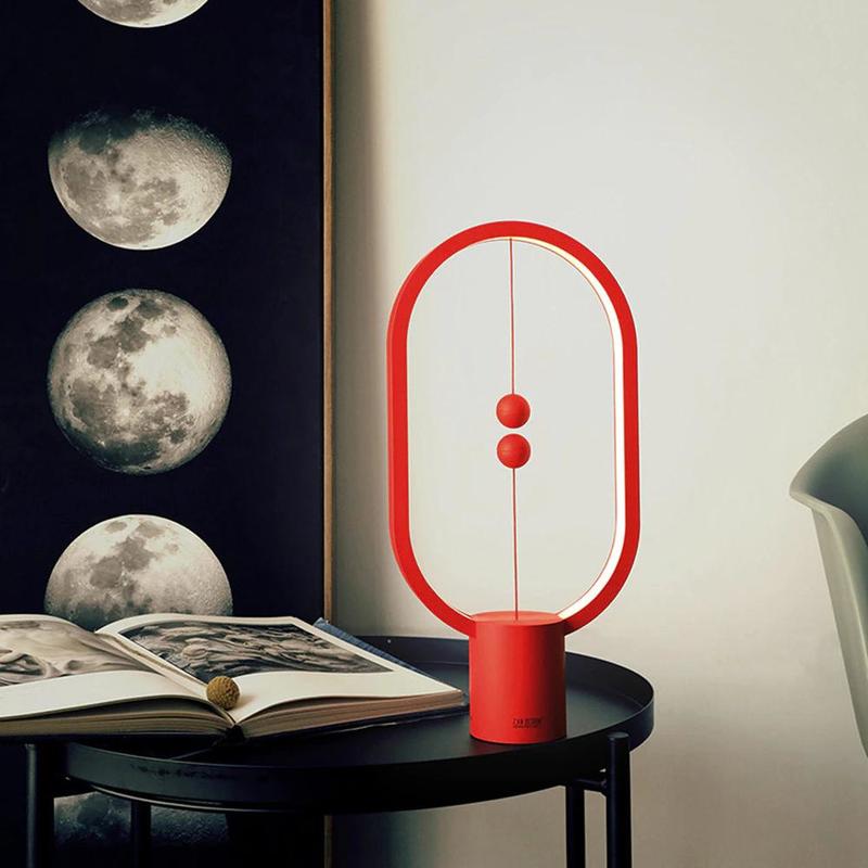 Dropship USB Battery HengPro Balance LED Table Lamp Ellipse Magnetic