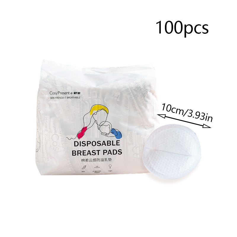 100Piece Disposable Breast Pads, Ultra-Thin Breathable Nursing Pads for Lactation