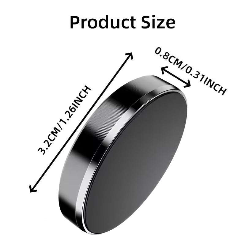 4Piece Aluminum Alloy Magnetic Phone Holders, Car Mount Stick-On Brackets for Navigation