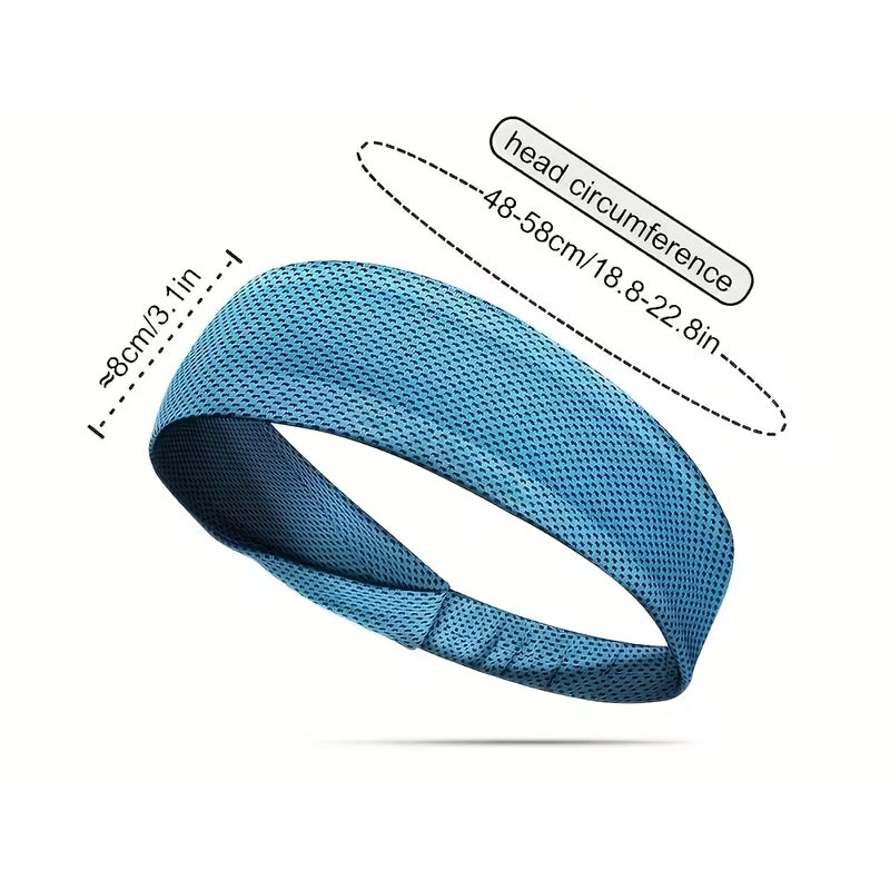 Ice Fiber Cooling Sports Headband, Breathable Quick-Dry Sweatband For Men & Woman - 1 PCS