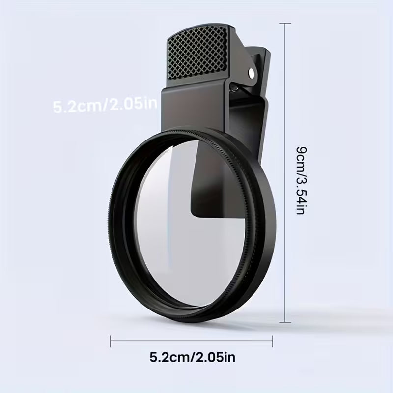 1Piece 52Mm Clip-On Cpl Phone Camera Filter, Circular Polarizer Lens For Smartphones