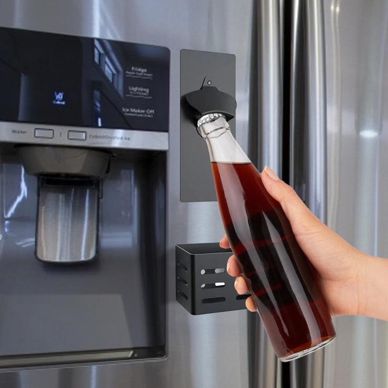 Wall Bottle Opener Beer Drink Bottle Glass Bottle Opener with Basket