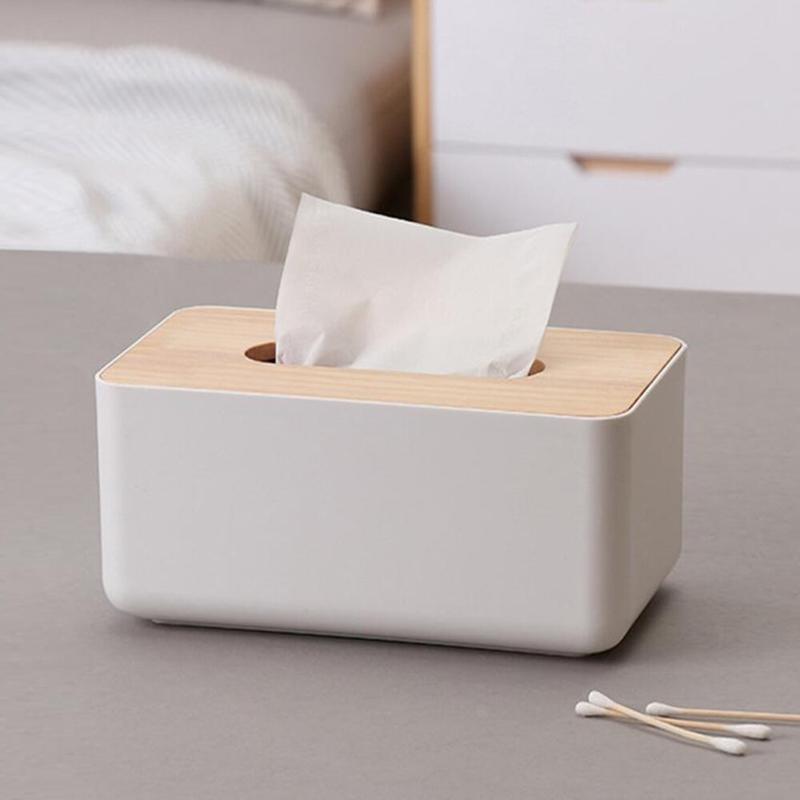 Napkin Box Wooden Covers Toilet Paper Solid Wooden Box