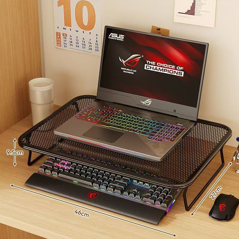 Laptop stand, cooling base, heat dissipation bracket, desktop riser, suitable for dormitory, home and office use