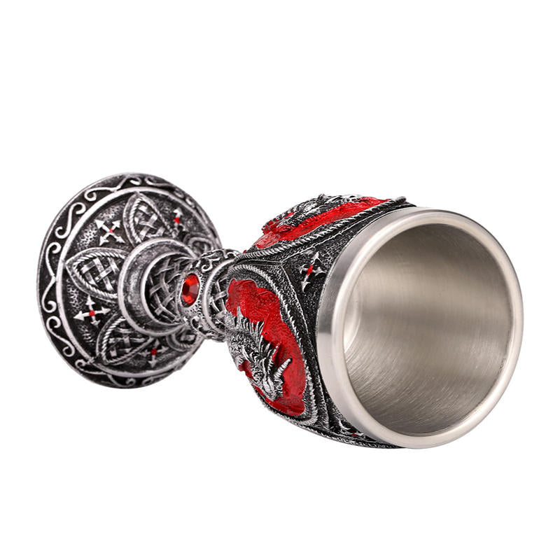 Dragon King Resin Stainless Steel Stainless Steel 200ml Retro Glass Go