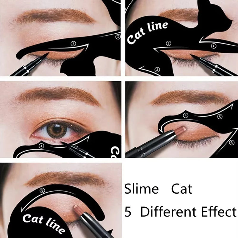 Cat Eyeliner Card Set, Multi-Function Eye Makeup Template For Eyeliner & Eyeshadow, South African Beauty Tool
