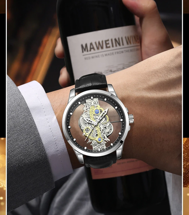 Transparent Men Watches Luminous Dial Quartz Wrist watches