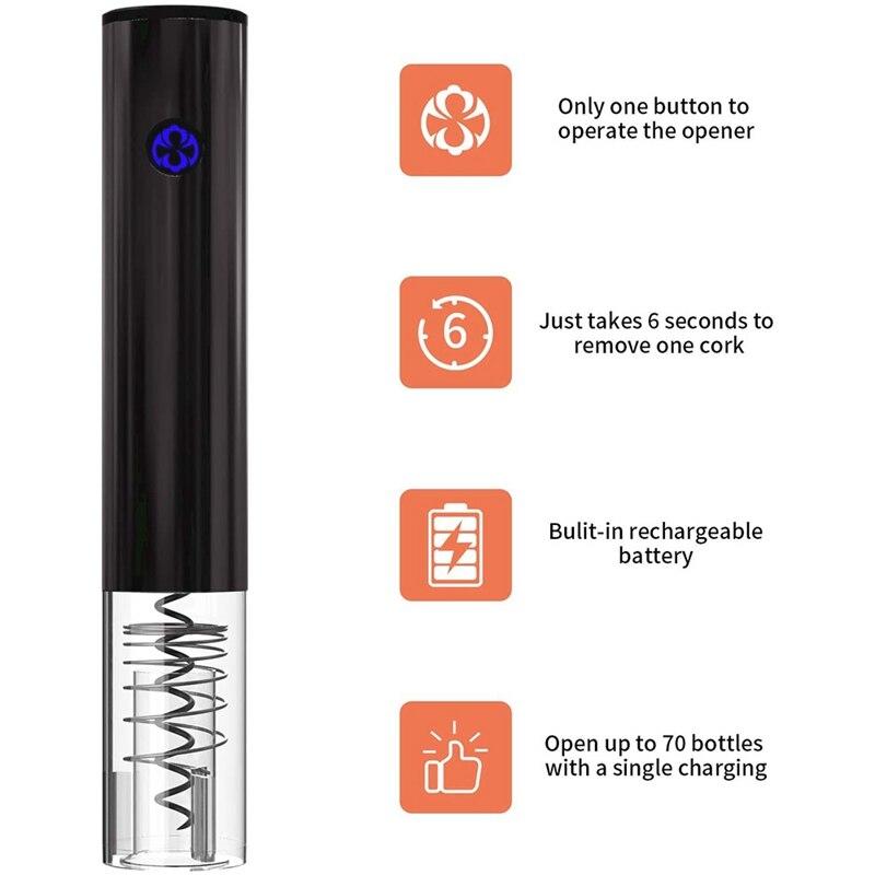 Electric Wine Opener, Battery Corkscrew, Automatic Wireless