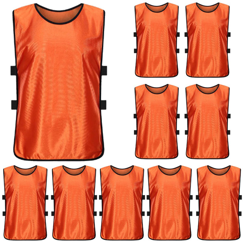 10 Piece Vest Soccer Jersey Training Vests Scrimmage Training Football Bibs