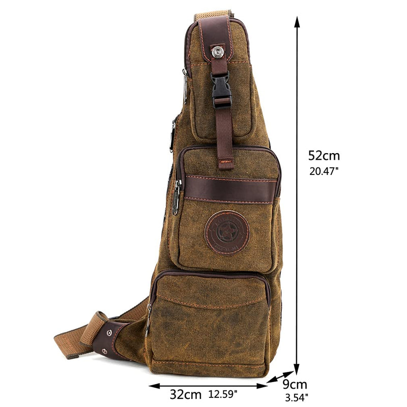 Genuine Leather Sling Bag for Men, Crossbody