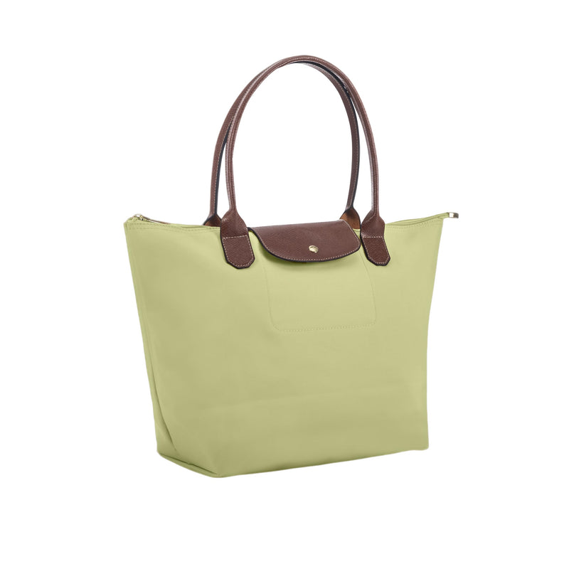 Womans Waterproof Nylon Tote Bag, Foldable Large Capacity Shoulder Handbag for Daily Use