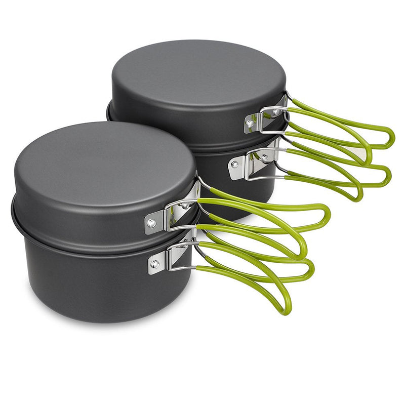 Portable Camping Cookware Set, Foldable Pot Pan Kettle