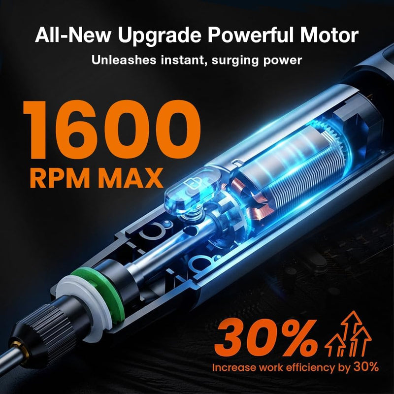 Electric Rotary Tool Kit with Digital Display LED - Mini Grinder Engraver