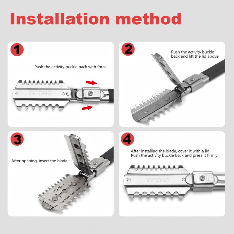 Double-Sided Hair Thinner Trimmer Razor Comb with 10 Replacement Blades