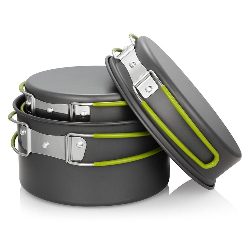 Portable Camping Cookware Set, Foldable Pot Pan Kettle