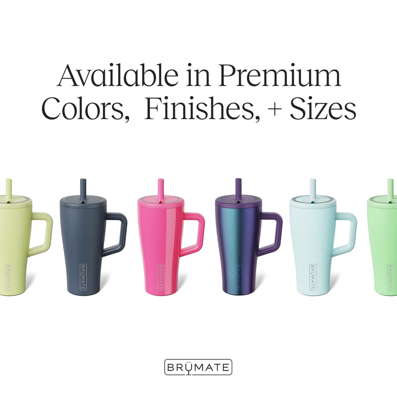 Brümate 40oz Era Tumbler with Handle, Stainless Steel Straw, Leakproof Insulated Travel Mug