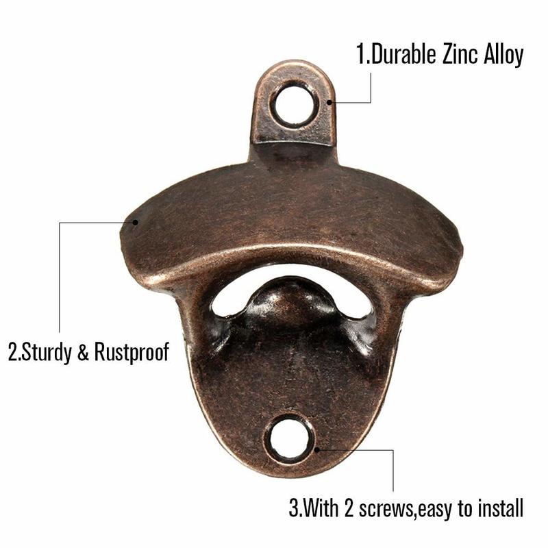 Bottle Opener Wall Mounted Bottch Rustic Vintage Style