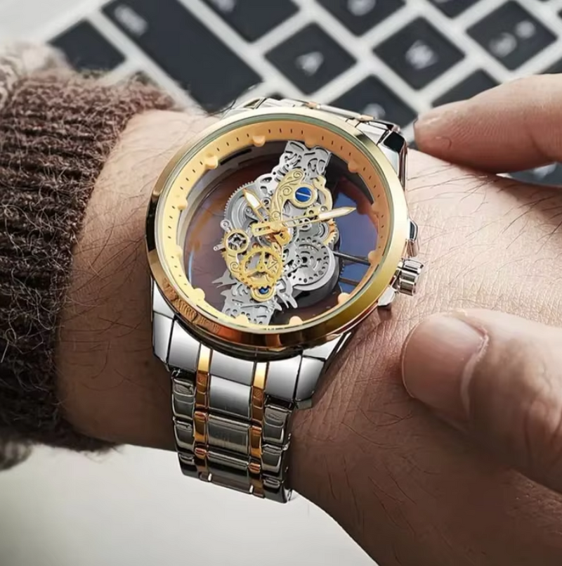 Transparent Men Watches Luminous Dial Quartz Wrist watches