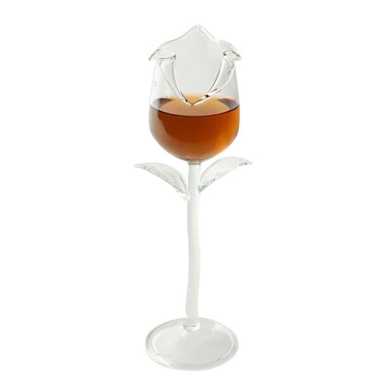 Red wine glasses 100ml rose flower