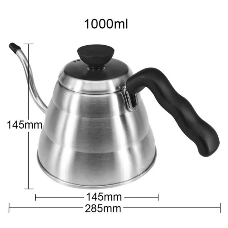 1L Stainless Steel Coffee Roaster Pour Filter Manual Coffee Kettle