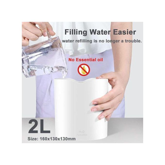 Cool Mist Humidifier Dual Spray Nozzles For Home,Office- 2L