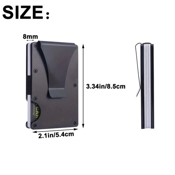 HardyComforts Men's Metal Wallet Credit Card Minimalist Wallet Card Holder